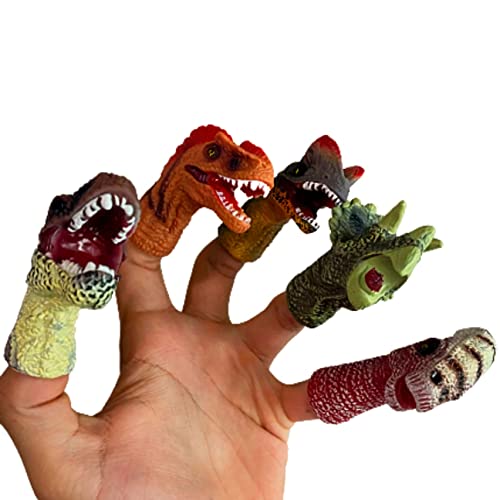 Dedoches Dinossauros Infantil Fantoche Brinquedo Tiranossauro Velociraptor Estegossauro