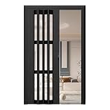 Puerta plegable de cristal acrílico, puerta corredera para dormitorio y pasillo