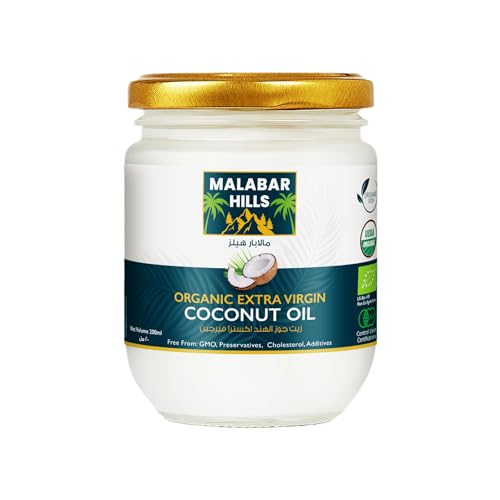 Malabar Hills Organic Extra Virgin Coconut Oil Glass Jar - 200 ml