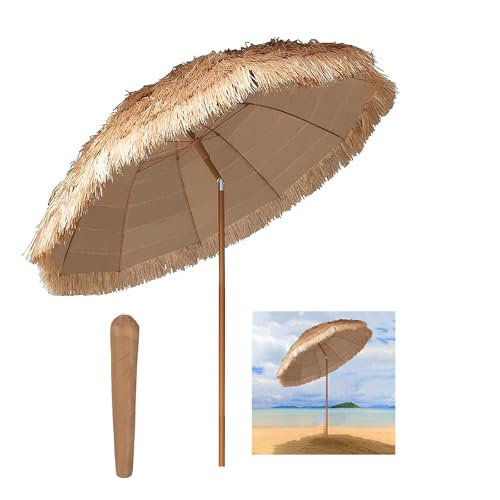 Sombrilla de playa para evitar quemaduras con su lona UPF 50+ y base contra el viento