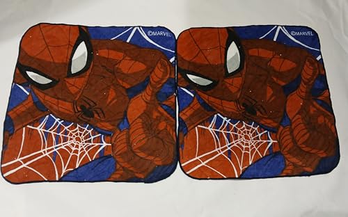 Lex's Linens Pack of 2 Spider-Man Magic Facecloths/Pack of 2 Spider-Man Magic Flannels
