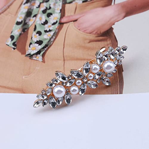 Dervivea Strass Perla Capelli Clip Forcine Vintage...