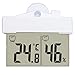Semoic Digital ThermomèTre HygromèTre Affichage De la FenêTre d'accueil Transparente TempéRature ExtéRieure IntéRieure Station De Mesure D'humidité IntéRieure avec Aspiration