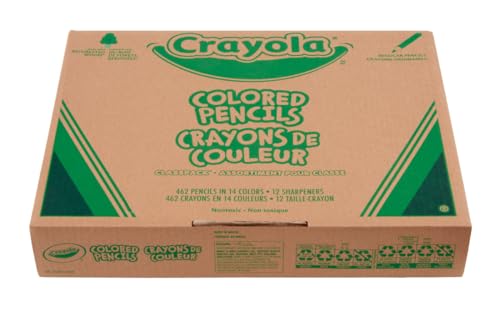 Crayola Colored Pencil Classpack (462ct), Teacher Appreciation Gifts, Classroom Must Haves, School Supplies, Bulk Colored Pencils, 14 Assorted Colors, Ages 3+ by Crayola - Image 5