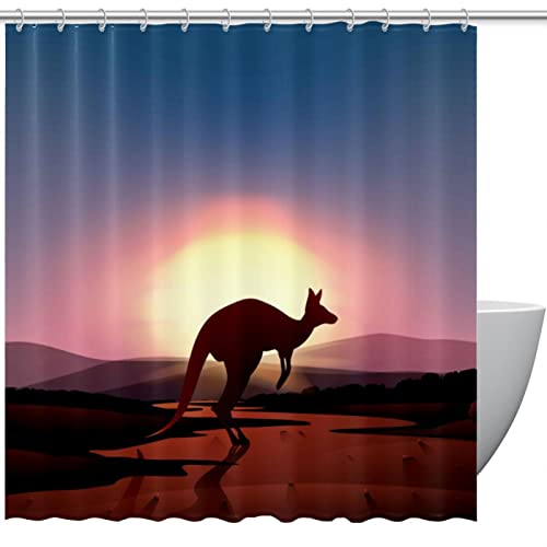 Rideau de douche anti-odeur et étanche Sunset Kangouroo pour stopper l'eau hors du bain - 2