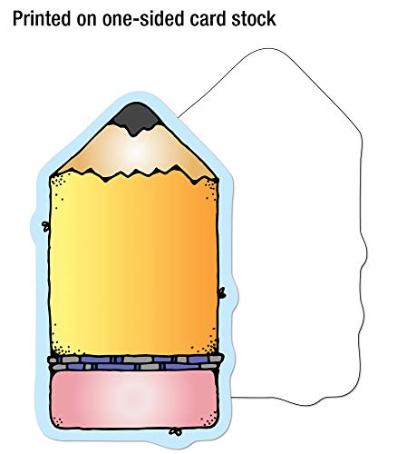 Carson Dellosa 36 peças de lápis grossos recortes para quadro de avisos, quadro de avisos de lápis c