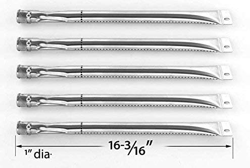 5 Pack Grill Burner for Brinkmann 810-1575-W, 810-1750-S, 810-1751-S, 810-3551-0, 810-3885-S, 810-6345-0, 810-7490-F & Charmglow 810-7450-s, 810-8532-F, 810-8550-F, 810-8550-S Gas Models