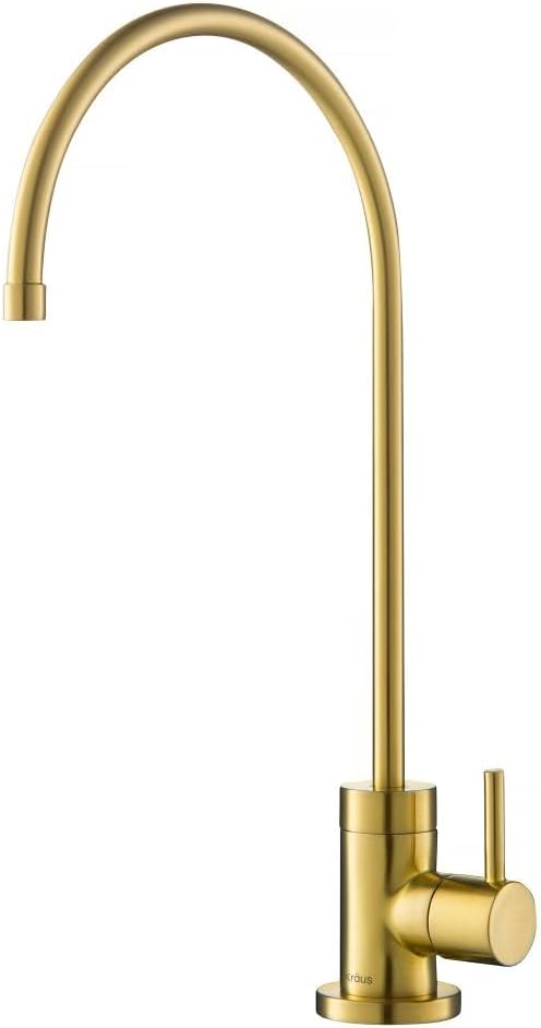 KrausPurita 100% Lead-Free Kitchen Water Filter Faucet in Brushed Brass, FF-100BB