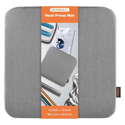 DOOHALO Heat Press Mat for Cricut Easy Press Craft Iron-on Mat for Power Heat Press Machine for Craft Vinyl Ironing Insulation Transfer T Shirts and HTV Vinyl Project Cover