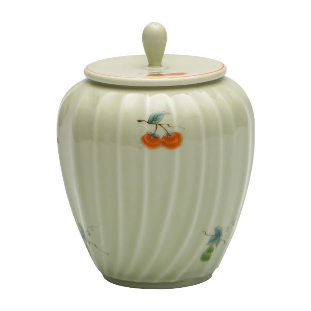 Contenitore per Barattoli Barattolo in ceramica for tè sfuso Barattolo sigillato for cereali da caffè for uso domestico Barattolo for spezie da cucina Barattolo in ceramica con coperchio Barattoli Por