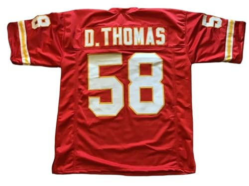 Derrick Thomas Custom Jersey Stitched Red Football New No Brand/Logos (US, Alpha, XX-Large, Regular, Regular, Red)