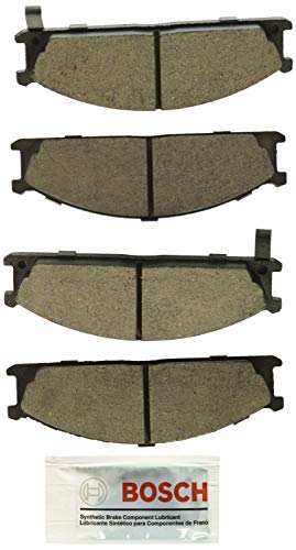 Bosch BC333 QuietCast Premium Ceramic Disc Brake Pad Set For Nissan: 1986-1994 D21, 1998-2004 Frontier, 1987-1995 Pathfinder, 1995-1997 Pickup, 1987-1988 Van; Subaru: 1992-1995 SVX; Front