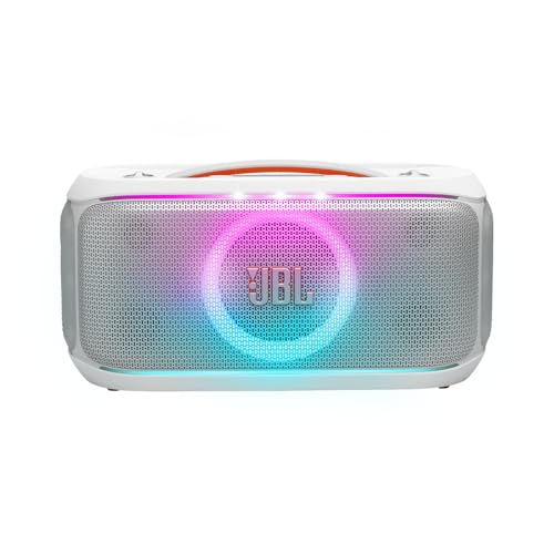 Image of JBL PartyBox On-The-Go 2 Portable Party Speaker with gSport Carrying Bag (White)
