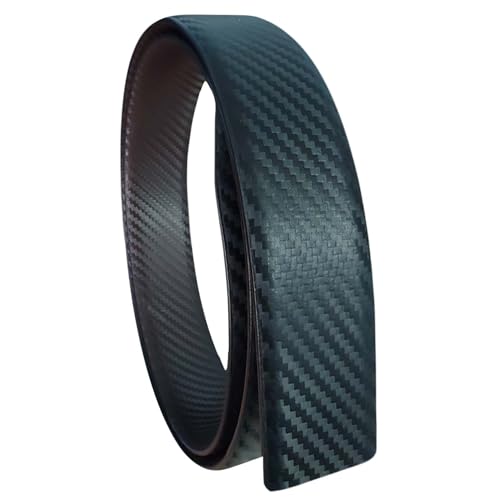 Image of Aakarshini Italian original leather belt strap /strip for men : Reversible, Adjustable, Without Buckle, Grip & Holes, Black /Brown ** Select the size carefully **