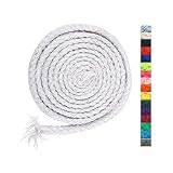 Fácil de usar: cordón de algodón suave y fuerte que mantiene la tensión al trenzar. También puedes utilizar este cordón para fijar adornos a tus piezas tejidas, añadir fácilmente cintas, cuentas y otros materiales decorativos con este cordón fino pero resistente a desgarros. Fácil de trabajar y amigable con principiantes.