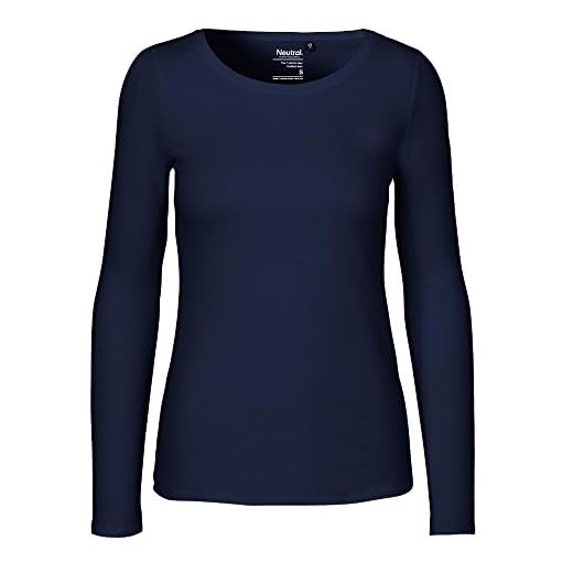 Neutral Damen Longsleeve aus 100% Bio- und Fairtrade-Baumwolle | Nachhaltig, Bequem und Vielseitig | Perfekt für Freizeit und Alltag | Navy Blau, M