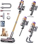 SunSare Cordless Vacuum Cleaner 65Mins 600W 50KPa, Cordless Stick Vacuum with Self-Standing, Aromatherapy, AUTO Mode, 1M Hose, Wall-Charging, Powerful Vacuum for Pet Hair/Carpets/Hardwood (X7A Pro)