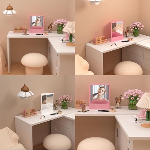 Espejo de tocador triangular para maquillaje tamaño pequeño miniatura 6