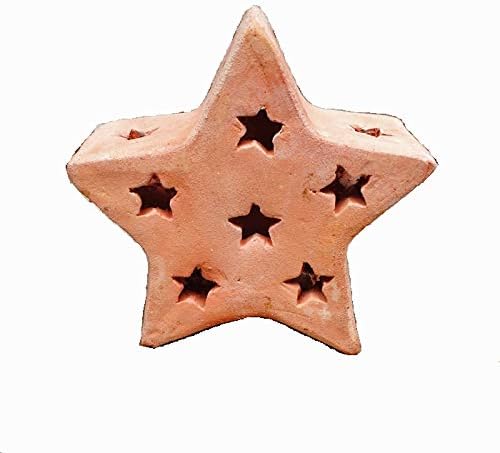 Amazon 庭作りのアクセント テラコッタ製 オブジェ スター 19cm 星型 ランプシェード ガーデンオベリスク ガーデン雑貨 輸入雑貨 おしゃれ ナチュラル アンティーク オーナメント 陶器製 置物 ガーデンオブジェ クリスマス ガーデンオーナメント 置物