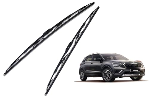 Image of Auto Hub Car Wiper Blade Compatibility with Skoda Kushaq Windshield Car Wiper Blade Size D-24,P-18