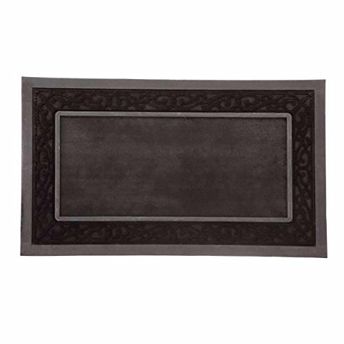 EvergreenEnterprises 93673 Switch Door Mat Tray - Decorative Scroll, Black