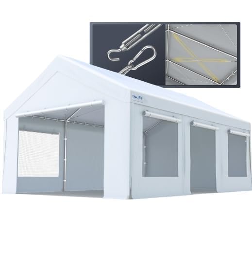 Quictent 10x20 ft Carports with Side Zipper Doors