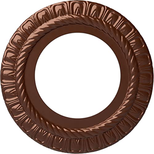Image of Ekena Millwork CM10CLCPS 10-5 /8 inch x 5-3 /4 inch x 1 /2 inch Claremont Ceiling Medallion, Copper Penny