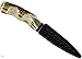 I LUV LTD Traditional Sgian Dubh with Buffalo Cap Horn Finish Leather Holder Scottish Made