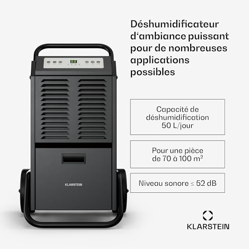Duradry 50 Déshumidificateur 50 /jour 100 M² Inoxydable Mobile 450 M³h - vue 2
