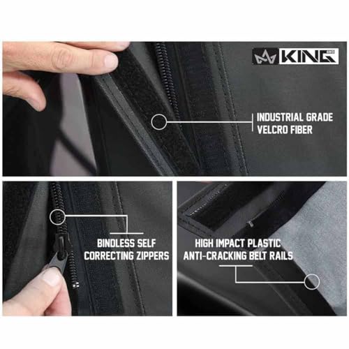 King 4WD Premium Replacement Soft Top, Black Diamond with 31% Tinted Windows - Suitable for 1986-1994 Suzuki Sidekick and GEO Tracker - 24oz Marine Grade Waterproof UV Stable Two Layer Fabric - Thumbnail 4