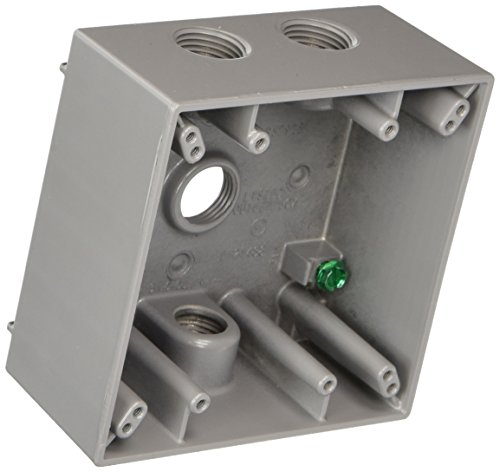 BELL 5335-0 Two Gang Four 1/2-Inch Threaded Outlets Weatherproof Box
