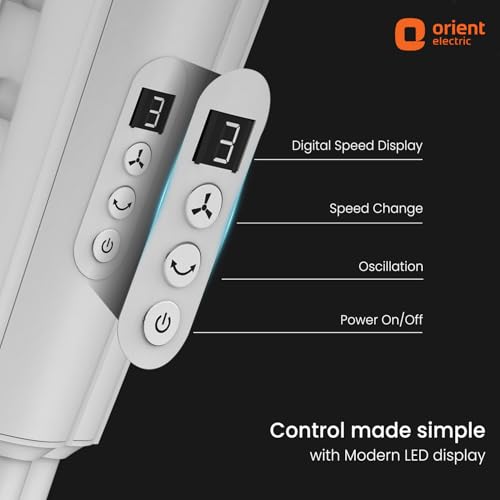 Image of Orient Electric Harrier BLDC Stand Fan with Remote | Energy Saving Fan, Whisper Quiet 52 dB Operation | 90 Oscillation, Tilt & Height Adjustment | 2 Year Warranty, White