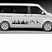 2 pièces Autocollants latéraux de Porte de Voiture Autocollant de forêt de Montagne, pour Volkswagen VW Multivan Transporter T5 T6 / Accessoires Toyota Elfa