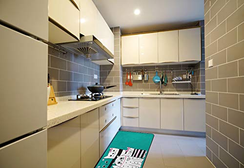 Tapis de cuisine chat mignon 99x50 cm antidérapant et lavable - 4