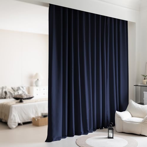 Extra Wide Navy Room Divider Curtain Panel