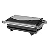 Daewoo Health Grill & Panini Press, 750W Electric Non-Stick Sandwich Maker with Floating Hinged Lid, Open Flat Grill, Drip Tray – Compact Tabletop Press for Meat, Veg & Toasties