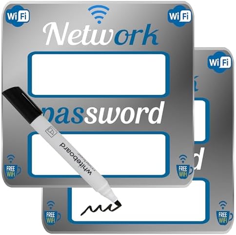 Amazon com : 5 Essential AirBnB Signs For Hosts Wifi Password Sign