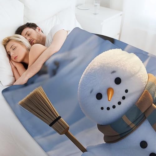 Couverture en flanelle douce de qualité supérieure motif neige