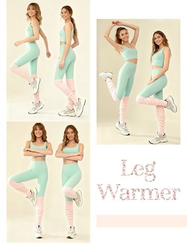 Image of v28 Women Warm Leg Warmers 80s Retro Party Costume Knit Ballet Neon Long Socks