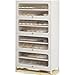 All-Steel Shoe Cabinet for Entryway, 4-Tier Storage Rack with Ventilation Holes & raised Bottom, Durable Metal Organizer for Hallway, Living Room, Closet(100 * 35 * 138cm)