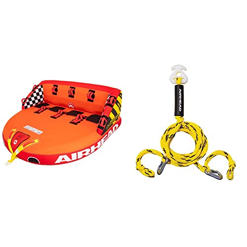Airhead Great Big Mable, 1-4 Rider Towable Tube For Boating & Heavy Duty Tow Harness For 1-4 Rider Towable Tubes, Water Skis, Wakesurf Boards And Wakeboards, 16-Feet #TOP16