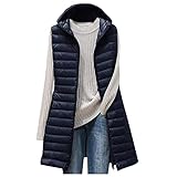 Puffer Jacket Womens Winter Long Sleeveless Quilted Vest Coat Casual Zip Up Outdoor Warm Jacket Open