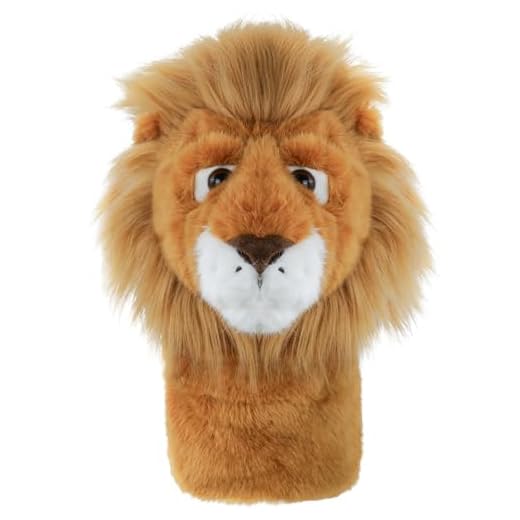 LZFAN Golf Club Covers for Woods and Drivers Funny Driver Headcover Animal Golf Club Head Covers Golf Gifts for Men Women Plush (Lion for Driver)