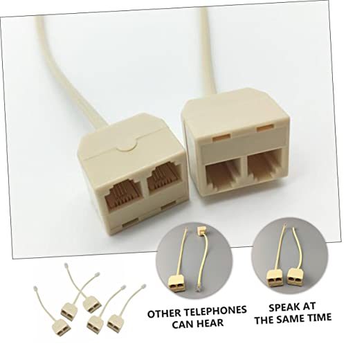 NUSITOU Adaptador divisor de cabo Rj de 5 peças e plugue conversor adaptador de tomada de telefone f