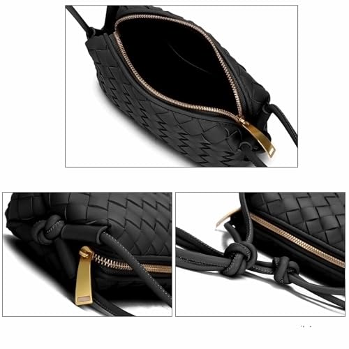 Image of ZEDIUH Woven Bag for Women Crossbody Shoulderbag, Small Vegan Leather Purse