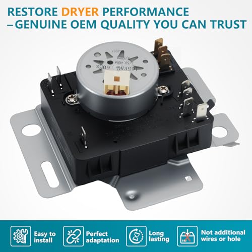 Image of W10642928 WPW10642928 Dryer Timer Replacement, Genuine OEM Quality, Replaces AP6023568, 4448993, PS11756913, PD00043061, Fits Maytag Dryers, Durable, Easy to Install, 2-Year Warranty