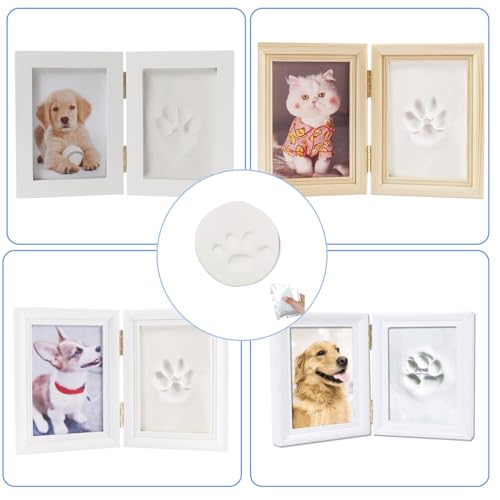 fufupaw Pfotenabdruck Set Hund, Pfotenabdruck Set Katze, Pfotenabdruck Kit Für Haustiere Und Babys, Einfache Handhabung Für Langlebige Erinnerungen, Dekoration