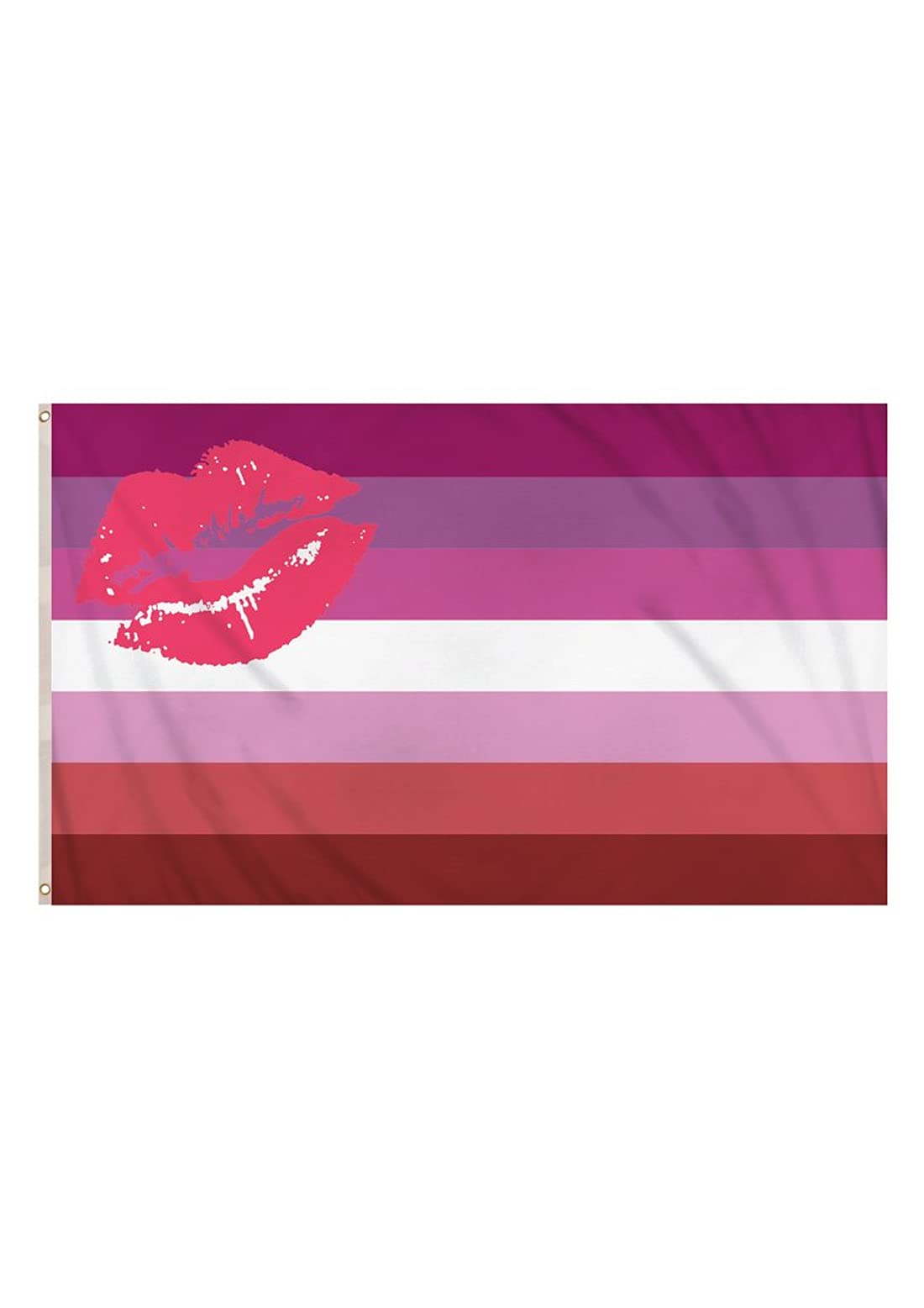 The Fancy Dress® Deluxe QUALITY GAY LESBIAN PRIDE FANCY DRESS ACCESSORY Rainbow Hats Jewellery LGBT Parade Party Lot UK (Lesbian Lipstick Flag)