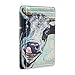 Black White Cow Face with Tongue Out on Turquoise Art Slim Minimalist Wallet, Front Pocket RFID Blocking Leather Credit Card Holder, Case Protector Covers for Men Women