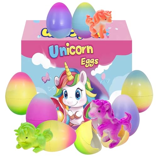 6 Pack Unicorn Hatching Surprise Eggs - Grows 600%- Easter Birthday Gifts for Kids Boys Girls Easter Basket Stuffers Eggs Fillers Party Favors